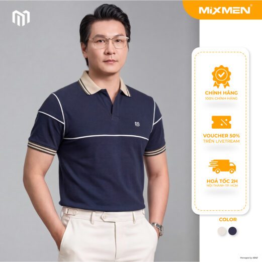 Áo Polo Nam Mixmen HT vải cotton interlock, chuẩn phom, dễ mặc, BigSize