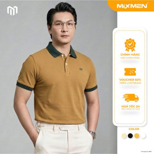 Áo polo nam Mixmen Y&G vải cotton interlock, chuẩn phom, dễ mặc, BigSize